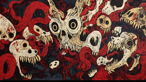 Carnival of Screaming Skulls in a Red Howlstorm.