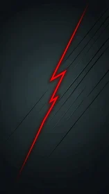 Red zigzag line bisects dark gradient background vertically