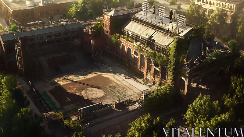 Forgotten stadium quietly trades roaring crowds for ivy and sun