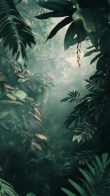 Verdant Cathedral: Light Whispers Through Emerald Leaves.