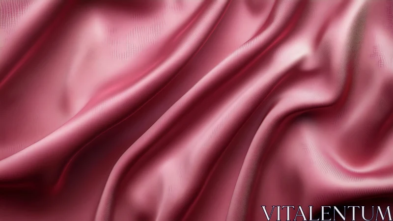 Satin folds macro study in soft rose drapery lighting design.