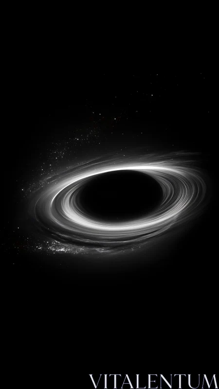 Rotating black hole with luminous accretion disk in void