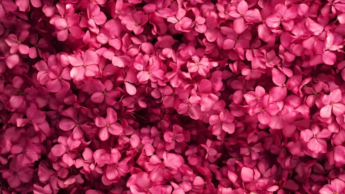 Pink Geranium Cluster Bloom Pattern.