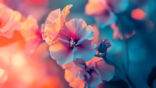 Chromatic Petals Sing Across Soft-Focus Garden Light