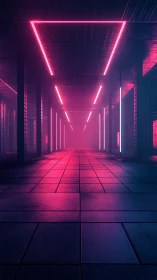 Neon corridor dreamway under electric magenta horizons.