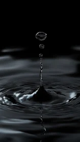 High-speed capture isolates a water droplet crown in chiaroscuro