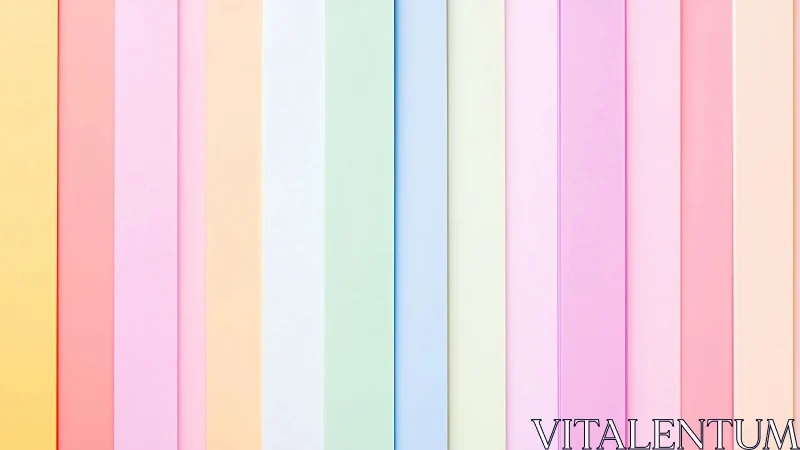 Soft pastel vertical stripes create soothing minimal art.
