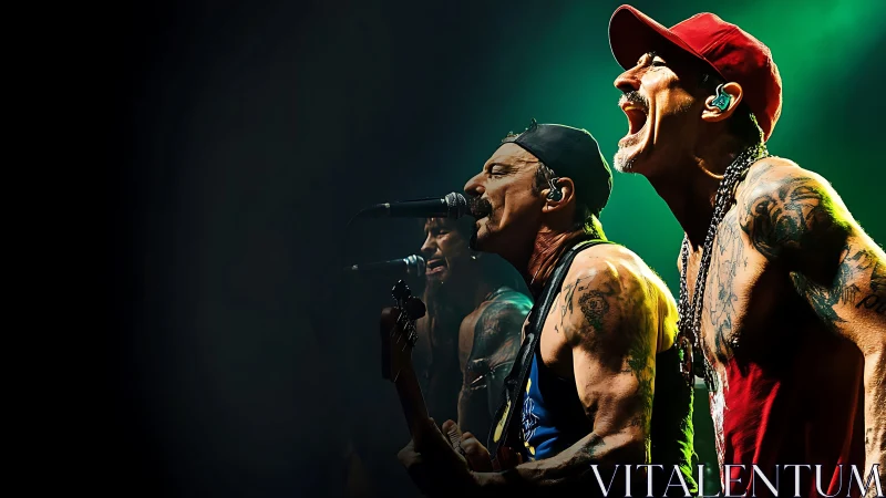 Tattooed rock trio ignites the stage with roaring neon light