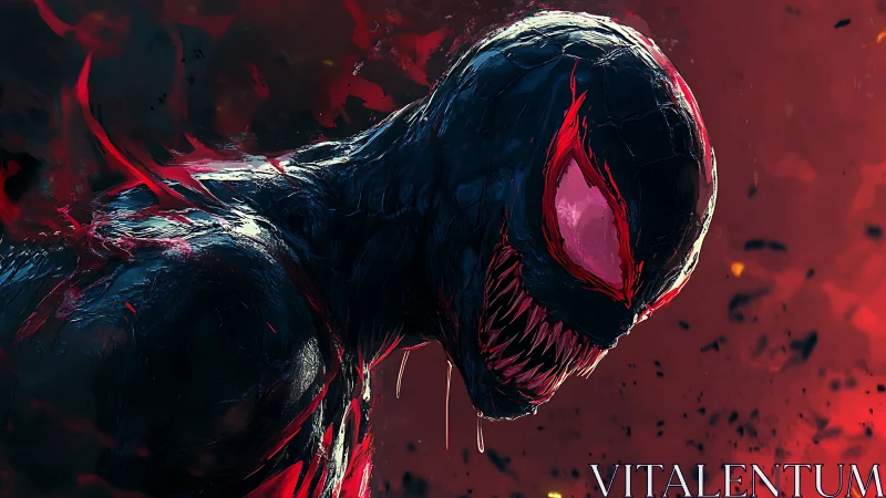 Sinister alien creature leans forward with menacing intensity