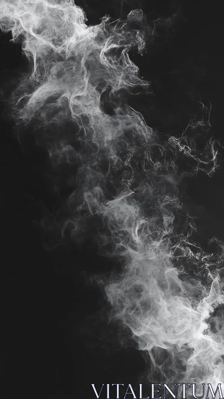 Whispers of white smoke swirling through midnight dark.
