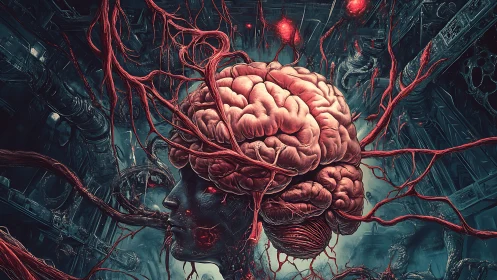 Augmented brain and veins dominate a biomechanical neural chamber