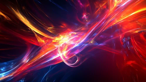 Radiant energy vortex twists through luminous cosmic void