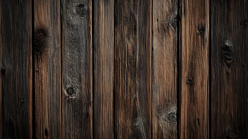 Charred wooden planks display rich vertical grain texture
