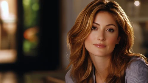 Warm portrait of a thoughtful woman in soft evening light