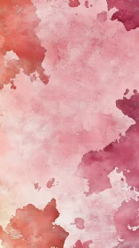 Pink watercolor texture with soft red abstract stains.
