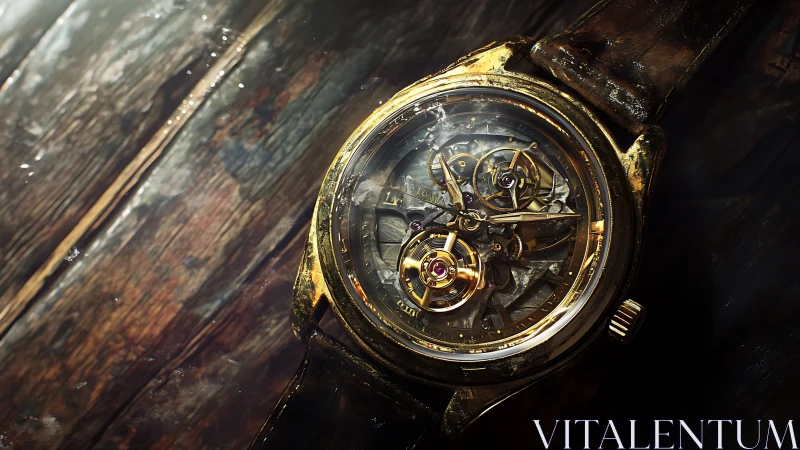 Skeleton tourbillon wristwatch renders intricate exposed movement