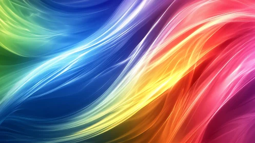 Prismatic light rivers swirl across a luminous spectral sky.