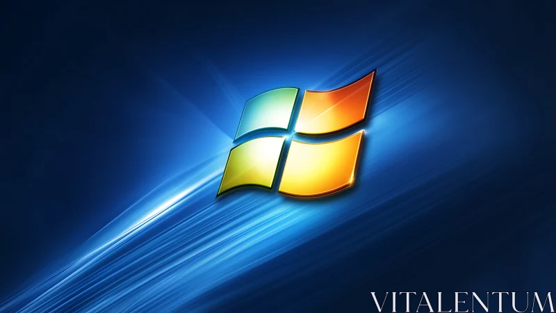 Glowing quad-color window drifts through midnight data currents.