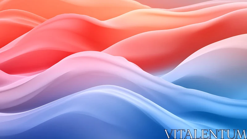Soft gradient waves flow in soothing abstract light