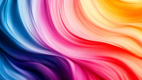 Colorful river of light sweeps from deep blues to warm gold