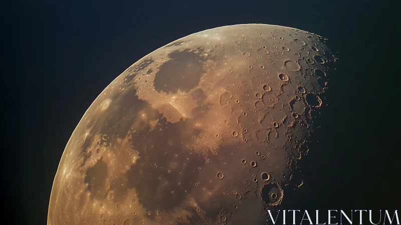 Lunar terminator close-up in high contrast photorealistic detail.