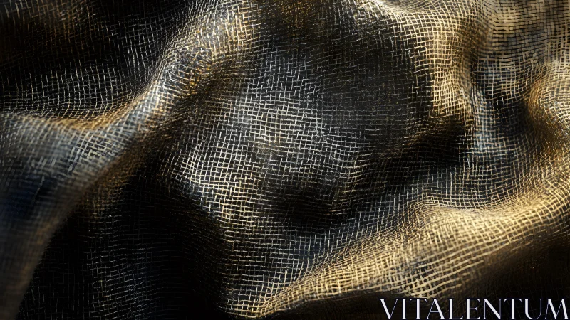 Shimmering Woven Textile Close-Up in Abstract Artistic Style.