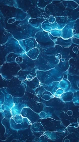 Luminous electric currents ripple through abstract liquid energy