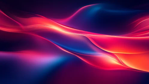 Luminous neon waves flow across a deep cosmic gradient