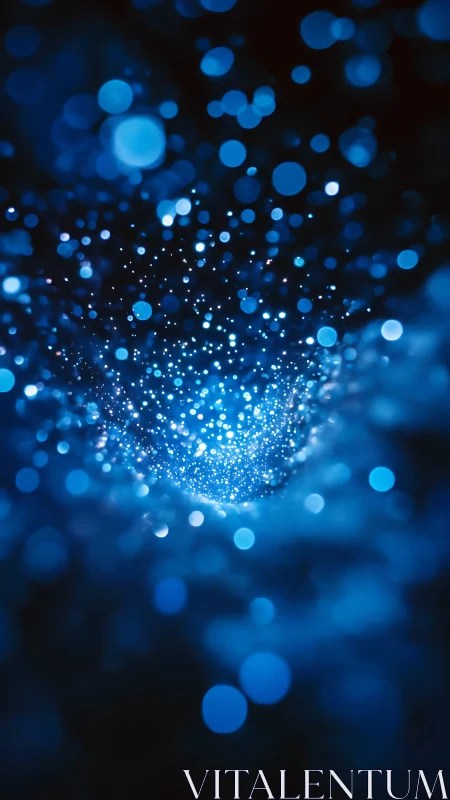 Soft blue starlit tunnel drifting into luminous calm.