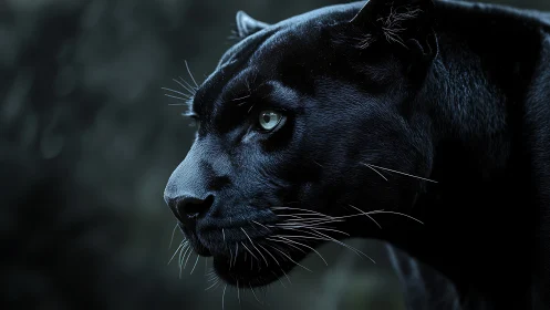 Black Panther Side Profile Study.