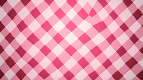 Pink geometric checkerboard pattern with soft gradients.