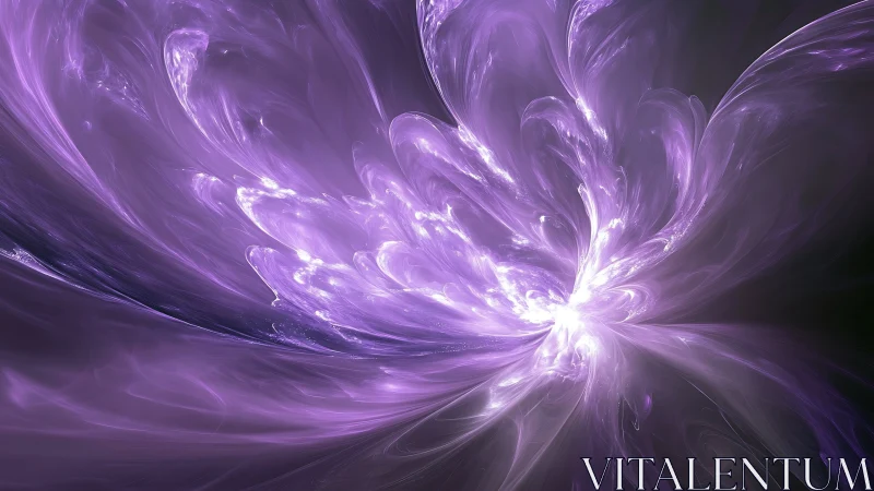 Luminous Violet Vortex Unfurling Into Soft Cosmic Light.