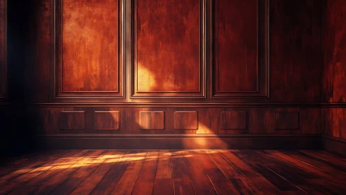 Sunlit wooden room glowing with warm, nostalgic charm.