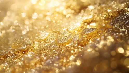 Liquid stardust shimmer over molten fields of golden light.