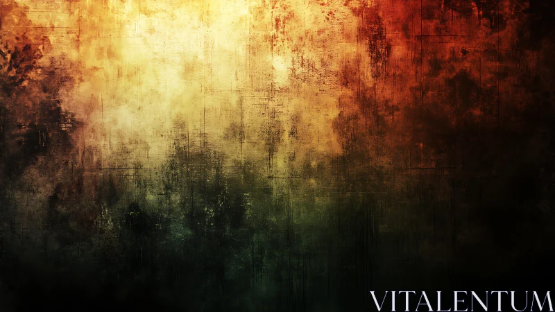 Grunge textured abstract background in warm earth tones and dark hues.