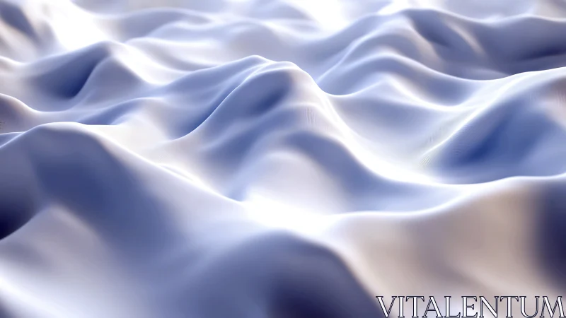 Soft metallic dunes flow in a serene abstract landscape