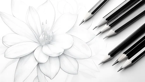 Pencil Sketched Blooms: The Art of Delicate Details.