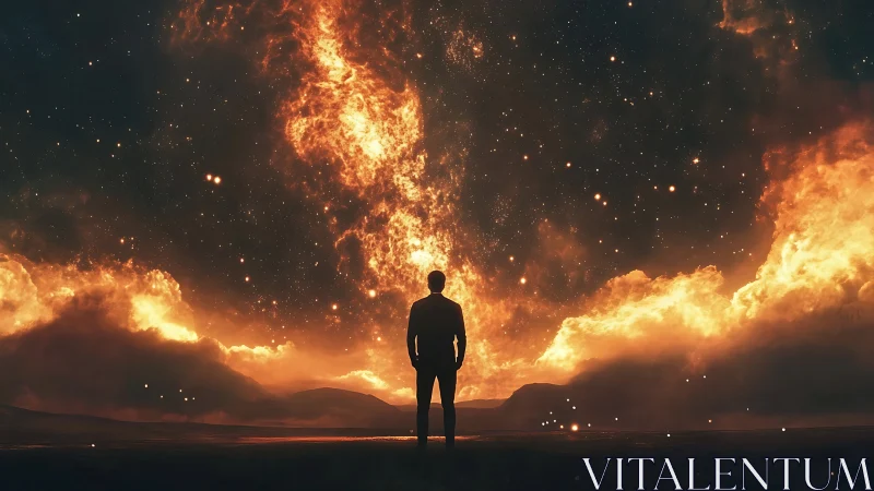 Solitary Soul Faces the Cosmic Inferno Ahead.