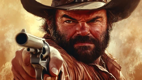 Dust-scorched gunslinger stares down destiny through steel