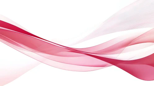 Minimalist digital ribbon waves with translucent red gradients.
