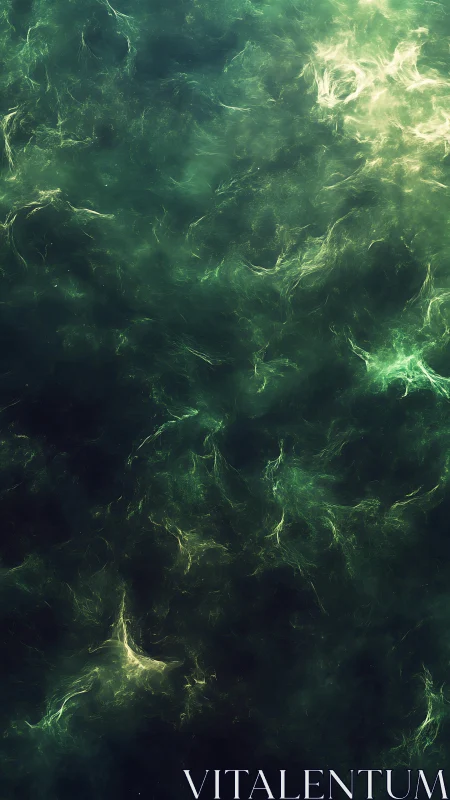Mystic green nebula swirls invite quiet cosmic daydreams