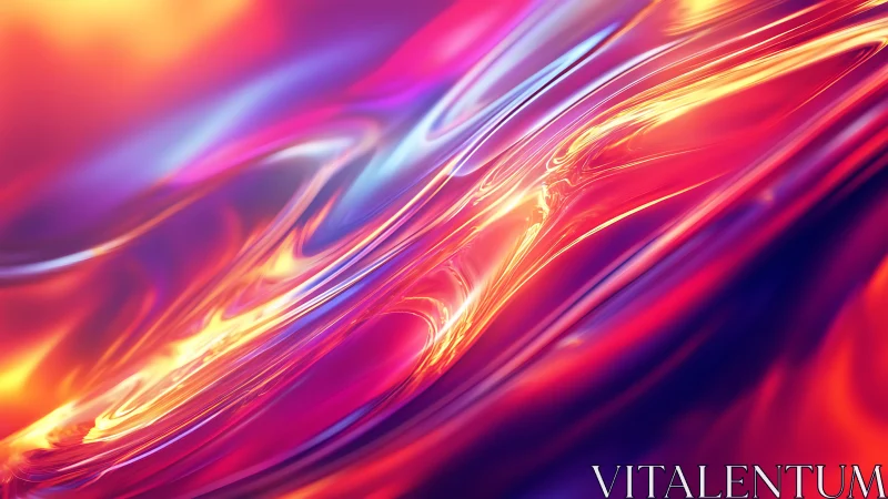 Luminous chromatic waves flow through molten neon dusk.