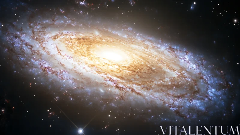 Edge-on barred spiral galaxy with luminous central bulge glow