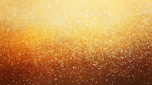 Gold glitter gradient with dense lower area distribution.