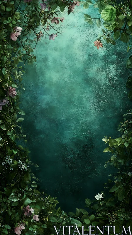 Secret garden walls quietly cradle a teal painted silence