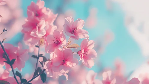 Pink Cherry Blossom Clusters with Optical Depth Recession.