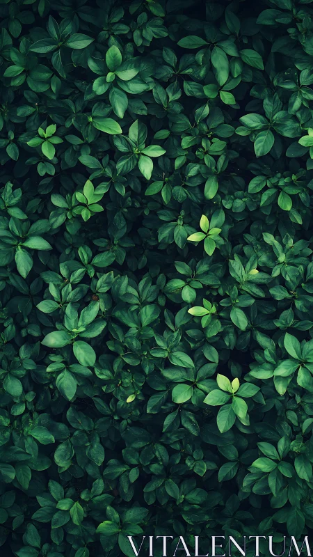 Emerald leaf tapestry unfolds in a lush, living wall of green.
