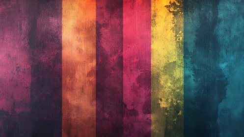 Vibrant grunge color stripes form a textured abstract field