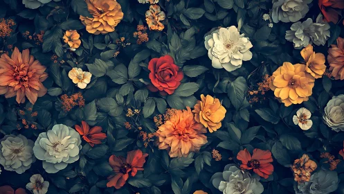 Twilight Bloom Symphony: Layered Garden Reverie.