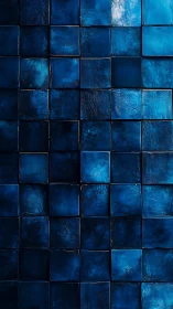 Cerulean tiled surface with specular microtexture mapping grid.